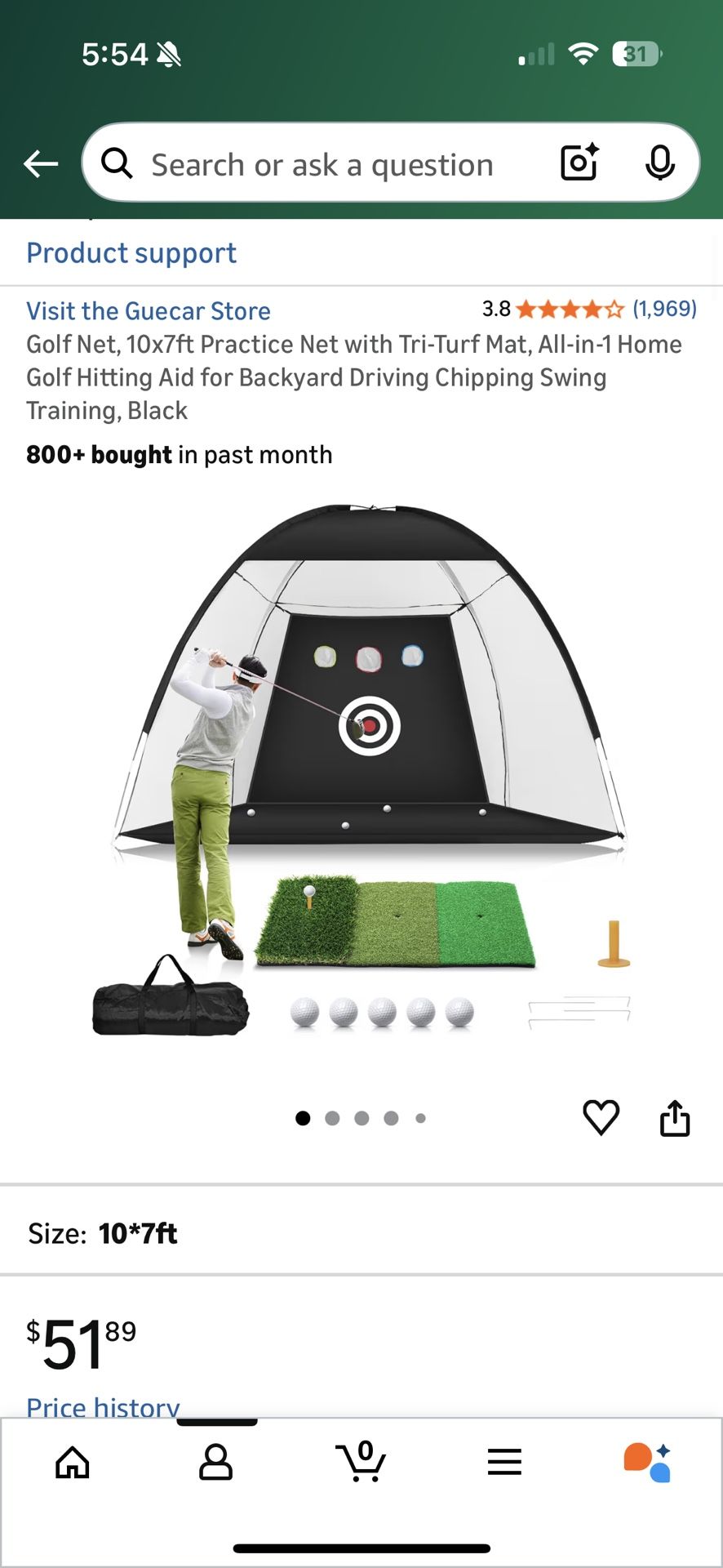 Golf Practice Net 10x7