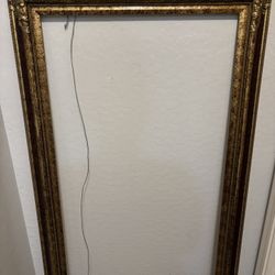  Antique 1800's Ornate Gold Gilt Gesso Baroque Wood Picture Frame Holds 26 x 14