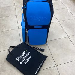 Slinger Bag Ball PORTABLE Tennis Machine with Charger Remote Oscillator
