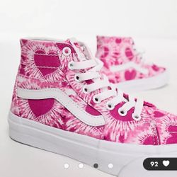 Vans UA SK8-Hi Tapered heart print sneakers in pink