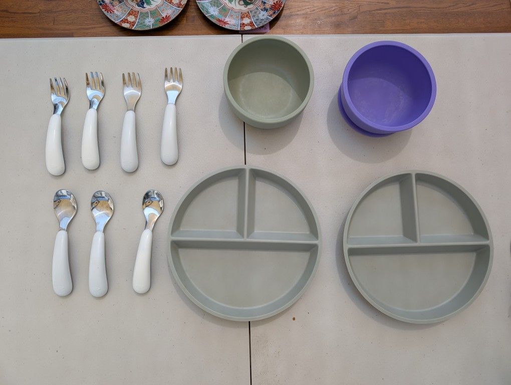 Baby/Toddler Plates, Bowls And Silverware