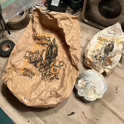 R S  Germany Fine China Octagon Yellow Rose Trinket Box and original bags from Pharmacy