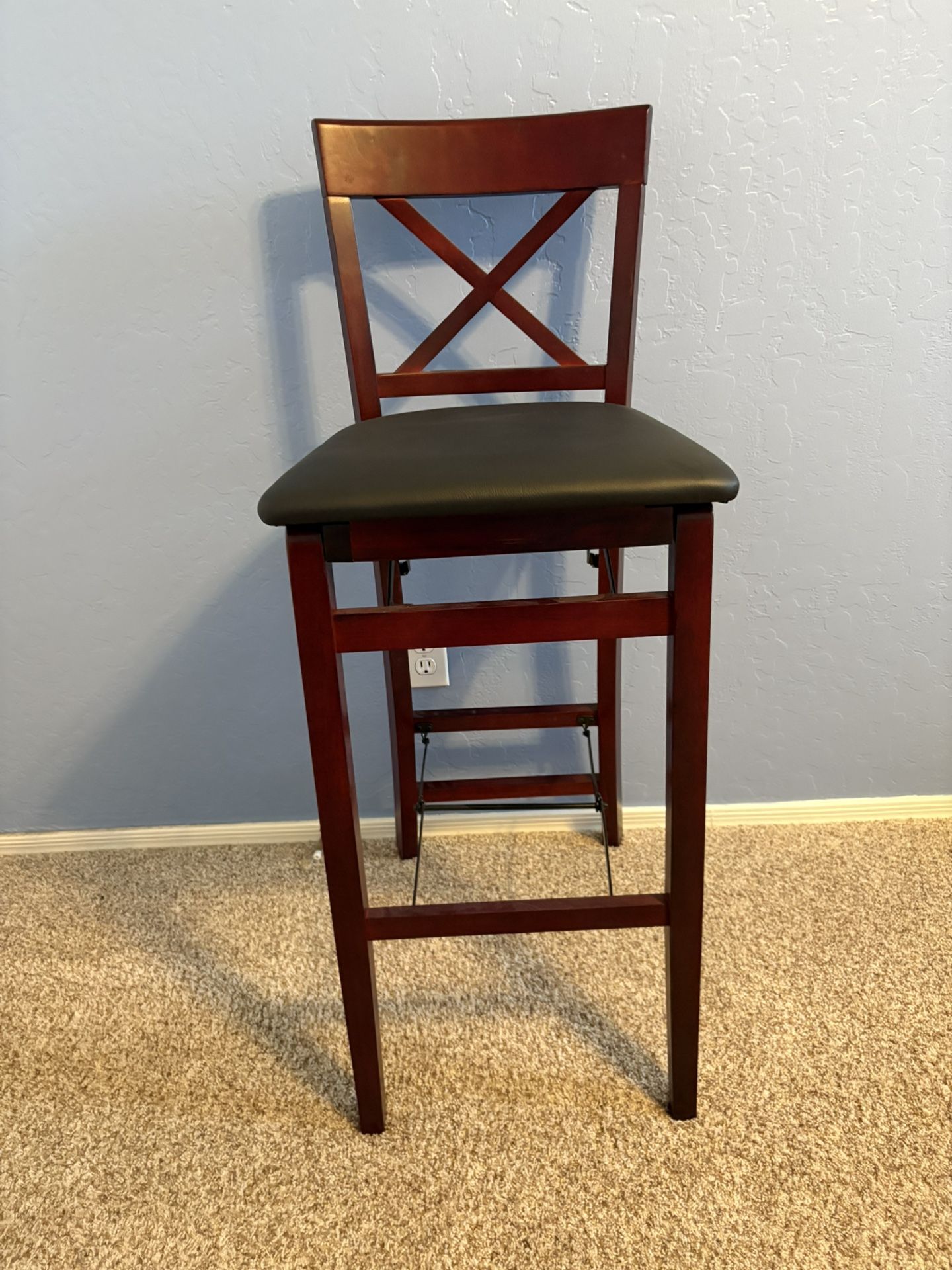 Wooden Bar Stools: Set Of 3