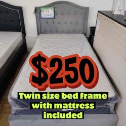 Twin Size Bed Frame With Mattress Included