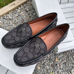 Coach Black Signature Loafers - Never Worn