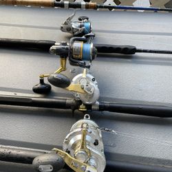 fishing poles total of 10 