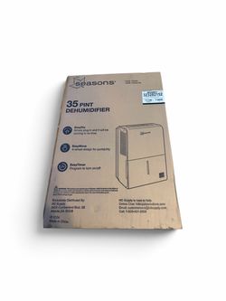 Seasons 35 Pint Portable Dehumidifier 1500 Sq Ft Timer Wheels 235303