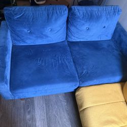 Blue loveseat Sofa