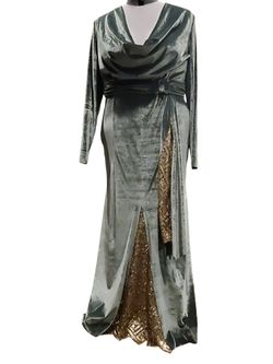 Vintage 1930s Style Party Dress And Fabric Belt