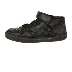 Louis Vuitton Damier Graphite High Top Sneakers w/ Strap Size 44 (US 10.5)   #luxuryfootwearo