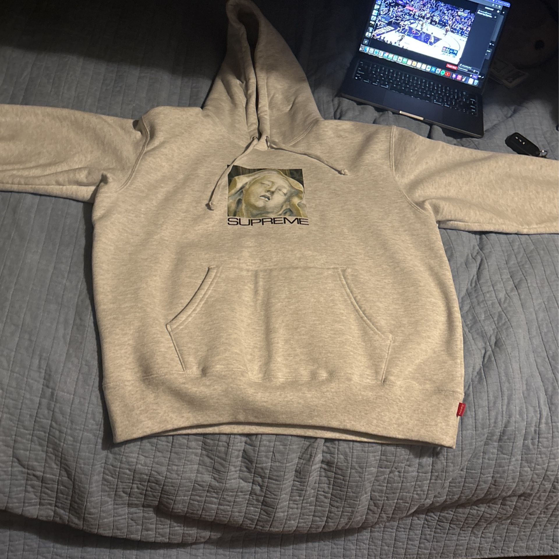 Supreme Ecstasy Hooded Sweatshirt-Ash Grey