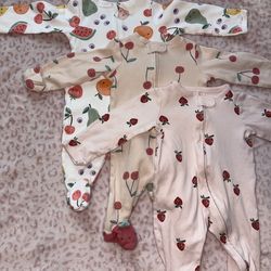 0-3 months fruit outfit bundle