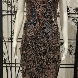 Lily & Lola Copper Sequin Dress
