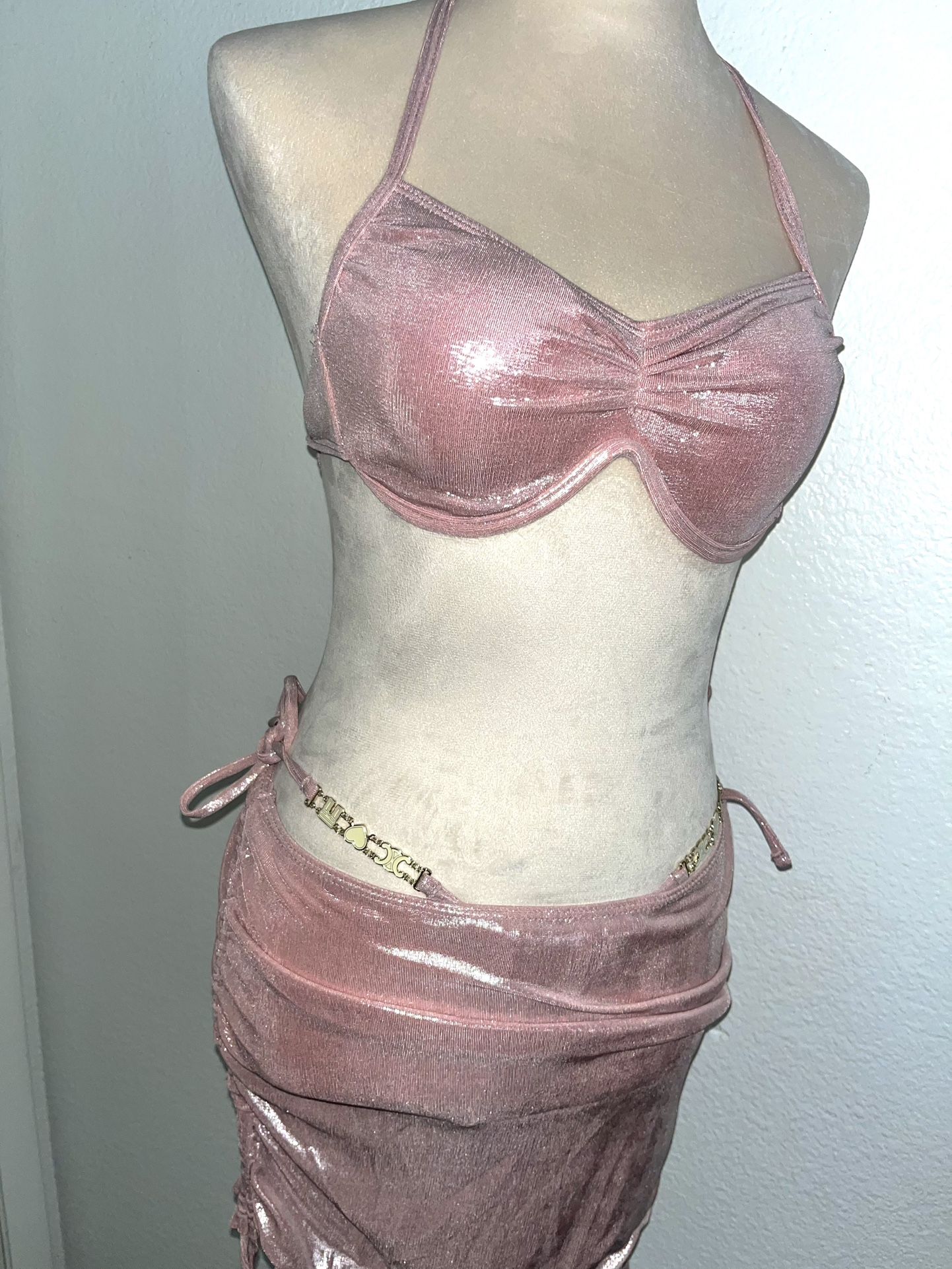 Pink Shimmer Bikini S-L