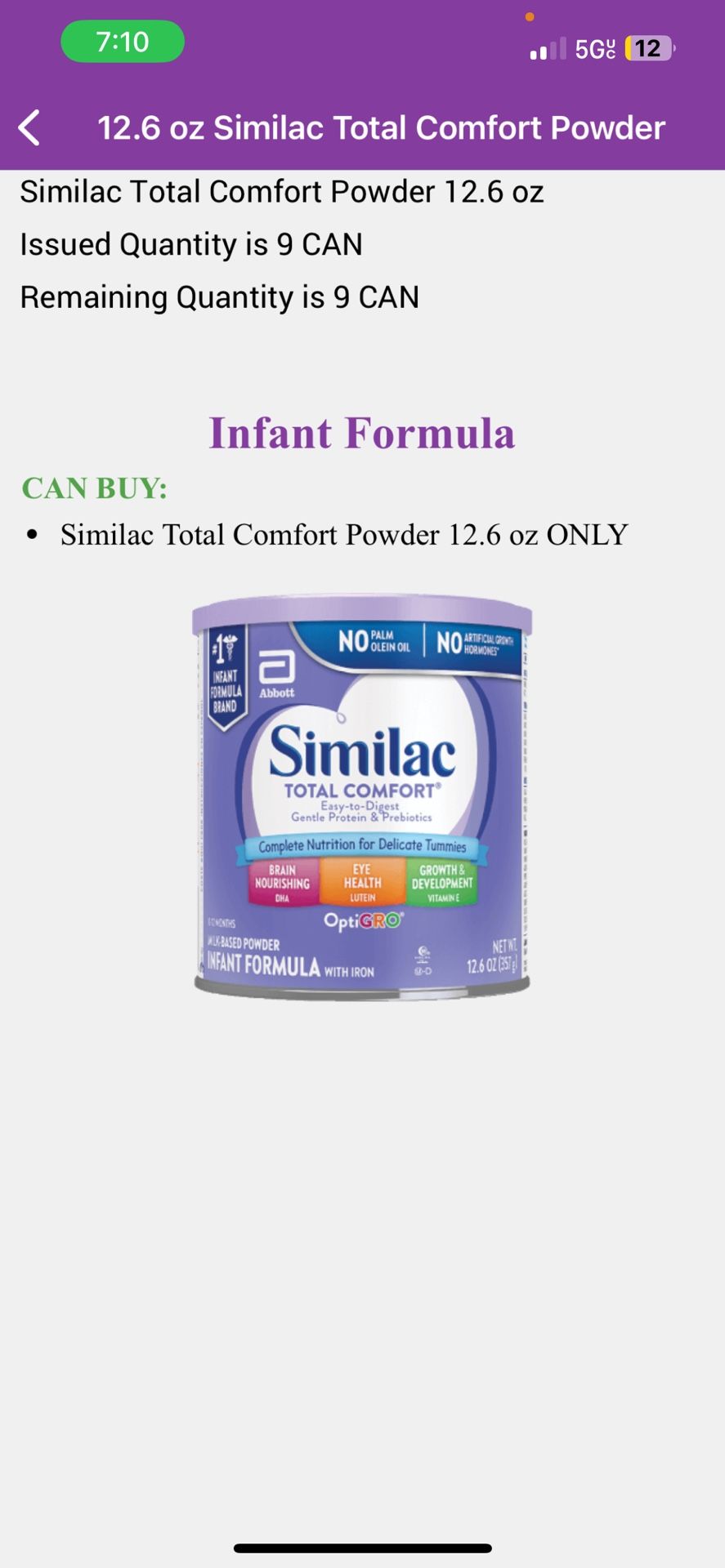 14 Cans Of Similac Total Comfort