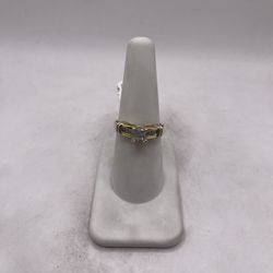 14kt Dual-Tone Gold Diamond Engagement Style Ring 