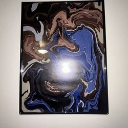 Blue And Brown Marble Wall Art