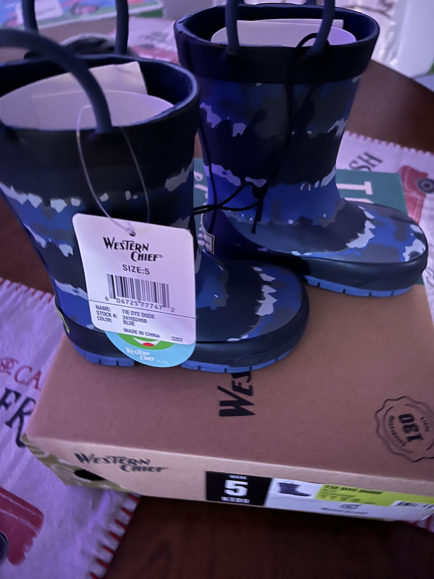 New Toddler Size 5 Rain boots River