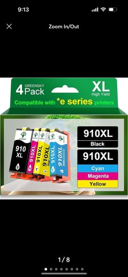 910XL Ink Cartridges Replacement for HP 910xl Ink Cartridges Combo Pack