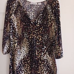 Liz Claiborne Size Small Leopard Top