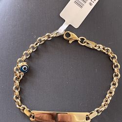 Kids Size 14ky I’d Bracelet 