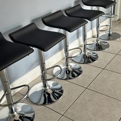 Adjustable Barstools Black 
