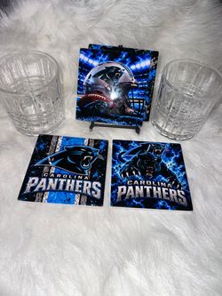 Panthers drinking coaster set