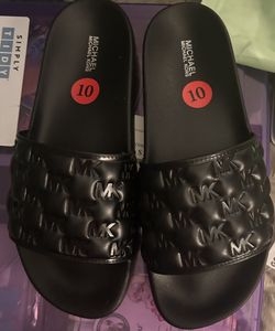 Micheal Kors Black Slides Men’s Size 10