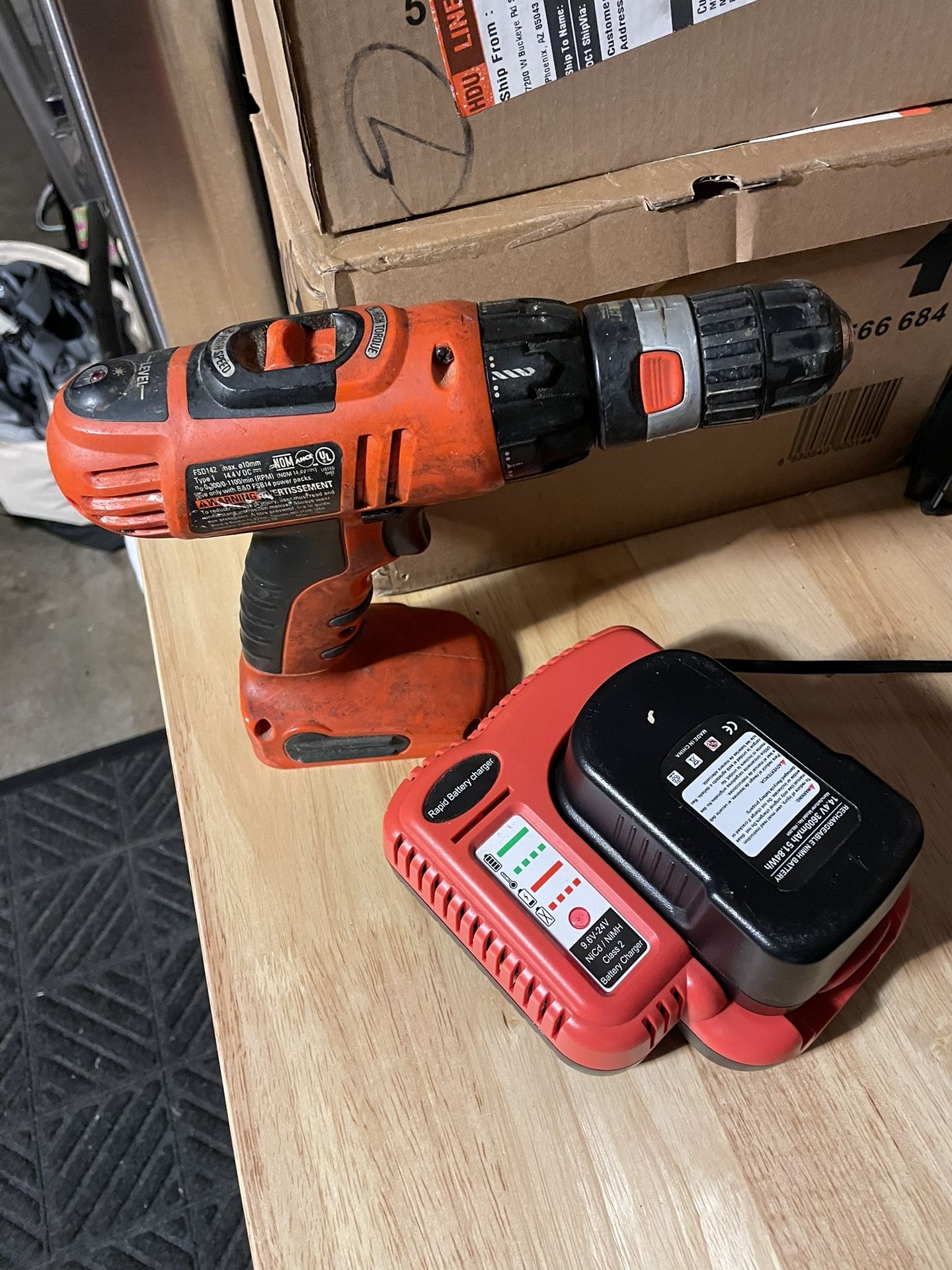 Black and Decker FireStorm Cordless Drill 14.4V