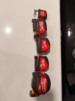 Milwaukee Tape measure also Klein tool voltage checker