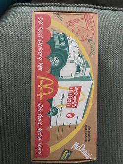1953 Mc Donald’s ford delivery van die cast metal bank