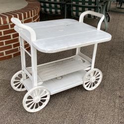 White Serving Cart