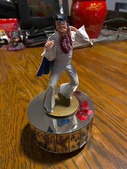 Elvis Presley Jumpsuit Music Box Figurine