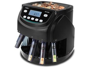Kolibri KCS-2000 Professional USD Coin Counter Machine, Coin Sorter LED Display