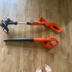 Black And Decker Weedeater And Leaf Blower No Battery Included