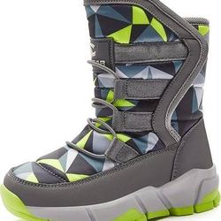 NEW SZ 8 GUBARUN Boys Girl Toddler Snow Boots Winter Waterproof Slip Resistant Cold Weather Shoes