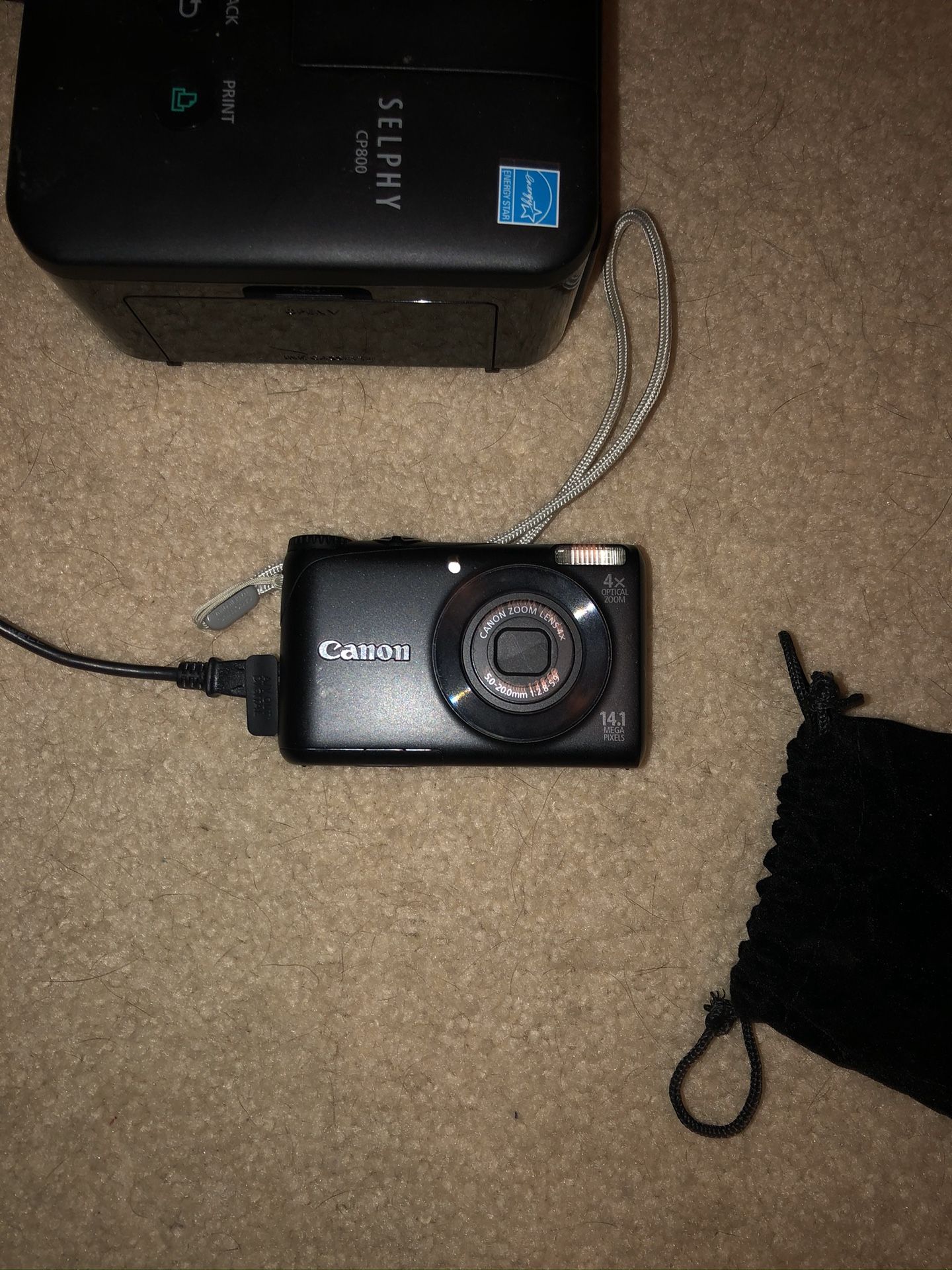 Canon camera with photo printer