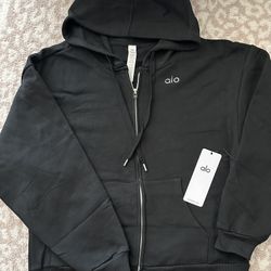 Alo Black Zip Up Hoodie Sweater $85 **READ DESCRIPTION**