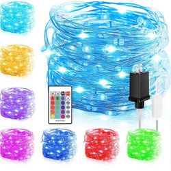 66FT 200 LED Waterproof Fairy String Lights with Remote, 16 Color Changing Twinkle Firefly Lights with 4 Modes & Timer for Bedroom Wall Wedding Christ