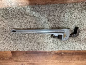 Rigid 24 inch aluminum pipe wrench.