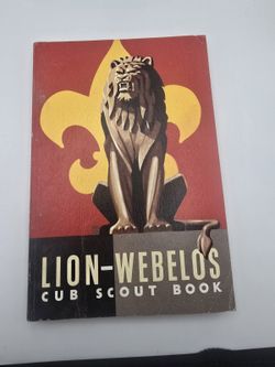 Vintage 1954 Lion-Webelos Cub Scout Book BSA Boy Scouts of America Handbook