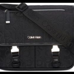 Calvin Klein Women's Black Tandy Logo Messenger Bag