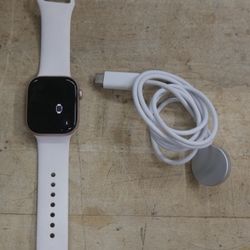 Apple Watch Rose Gold Series 10 42mm with pink rubber band and charger  MWWH3LW/A 885513-2