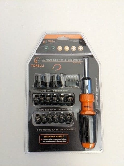 NEW! TORELLI 29 PIECE SOCKET & BIT DRIVER