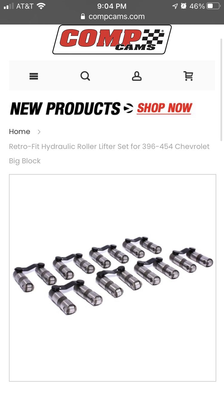 Comp Cams Hydraulic Roller Lifters Big Block Chevy