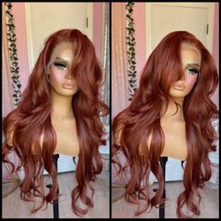 Human Hair Blended Lace Front Wig 