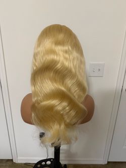 22” 13x6 #613 Blonde Bodywave Lacefront Human Hair Wig