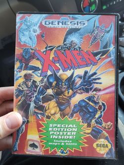 Sega genesis X-men Game with manual and case.great condition Working perfectly