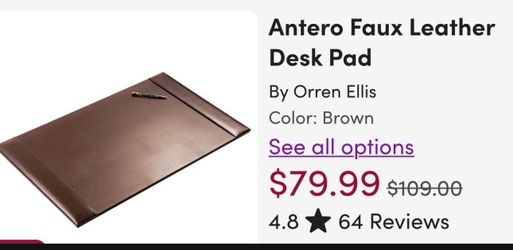 Faux Leather Desk Pad