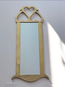 Italian mid century Solid Brass  Mirror Vintage